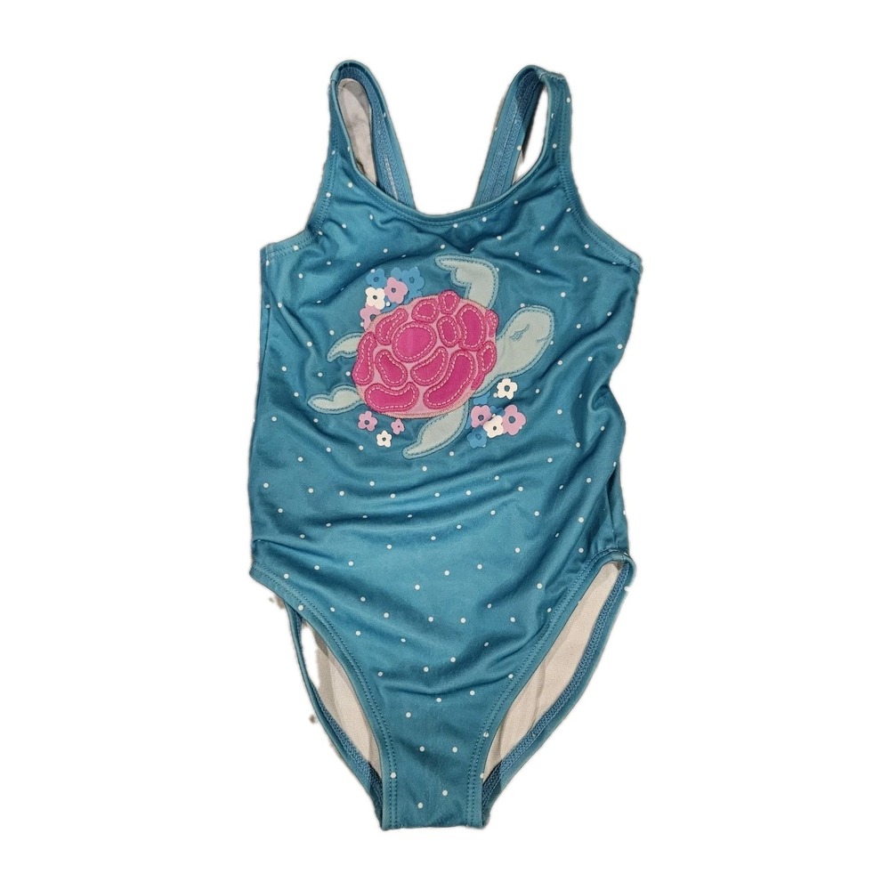 Gymboree Turtle One‎ Piece Swimsuit Toddler Girls Size 4T